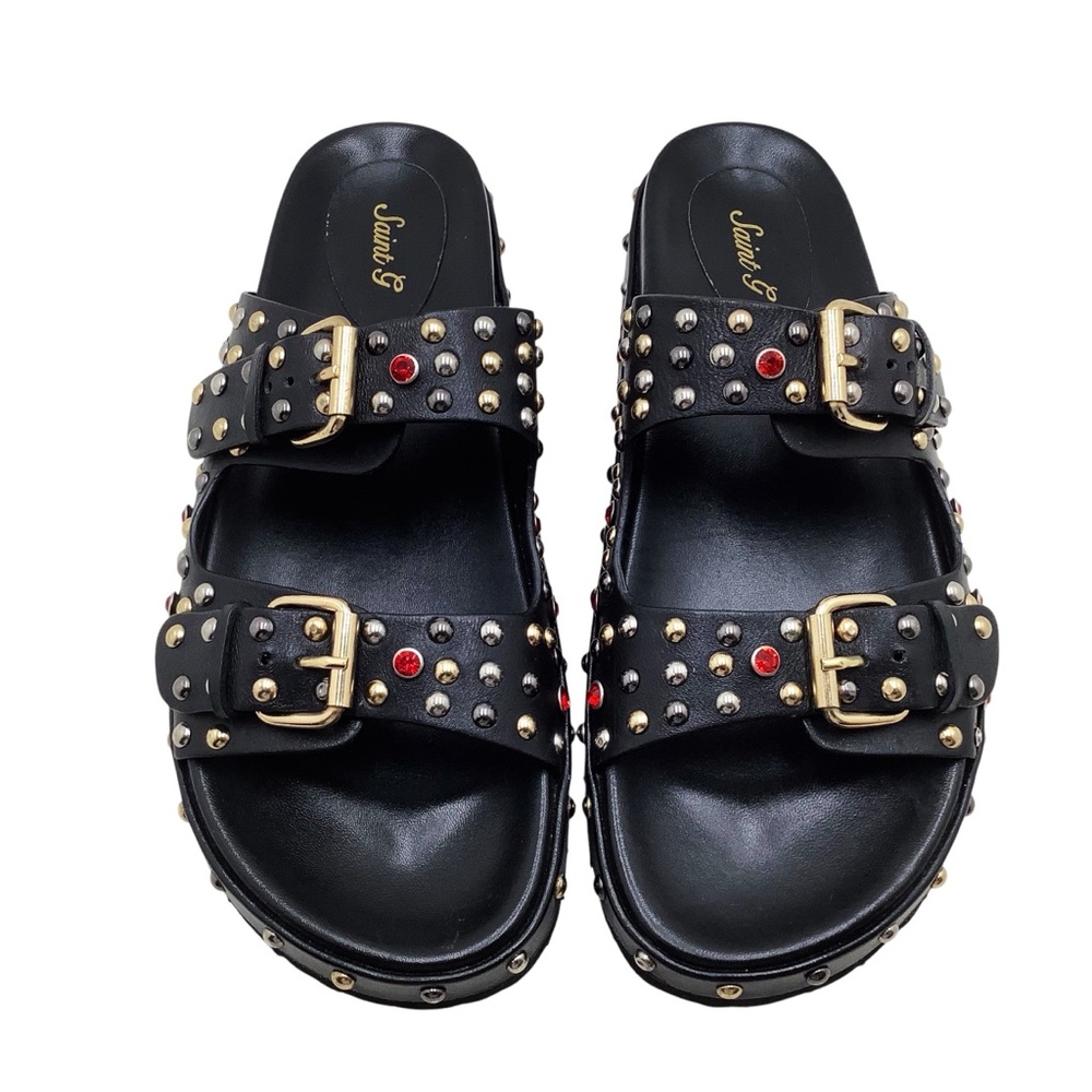 🆕{SaintG} Chloe StuddedDouble Buckle Sandal